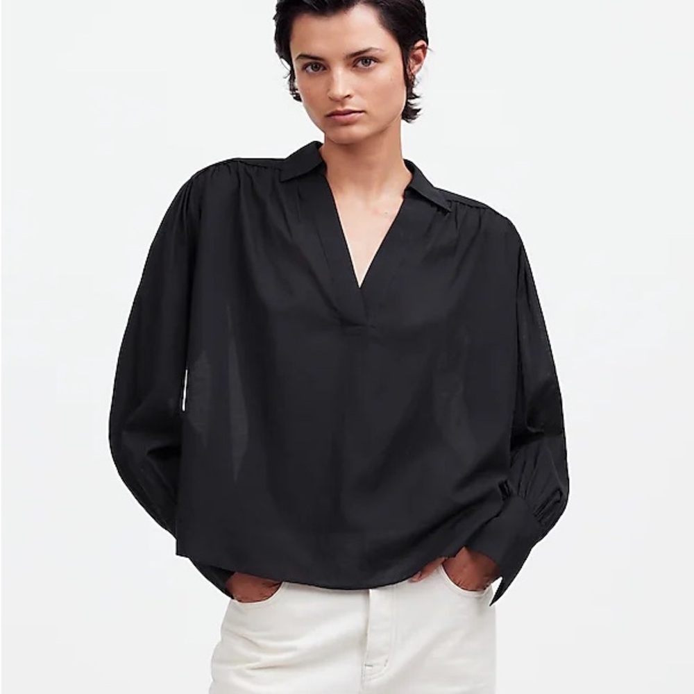 Madewell Long Sleeve V Neck Top - Size M